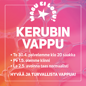 Vapun ajan aukioloajat Kerubissa