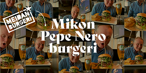 Keittiömestarimme Mikon oma burgeri nyt Kerubista